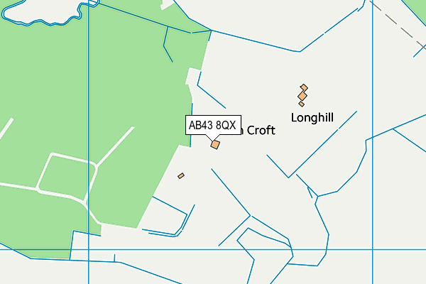 AB43 8QX map - OS VectorMap District (Ordnance Survey) AB43 8QX map - OS VectorMap District (Ordnance Survey)