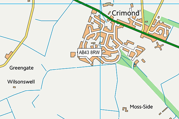 AB43 8RW map - OS VectorMap District (Ordnance Survey) AB43 8RW map - OS VectorMap District (Ordnance Survey)
