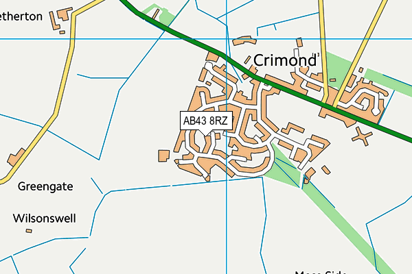 AB43 8RZ map - OS VectorMap District (Ordnance Survey) AB43 8RZ map - OS VectorMap District (Ordnance Survey)