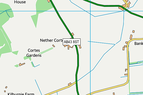 AB43 8ST map - OS VectorMap District (Ordnance Survey) AB43 8ST map - OS VectorMap District (Ordnance Survey)