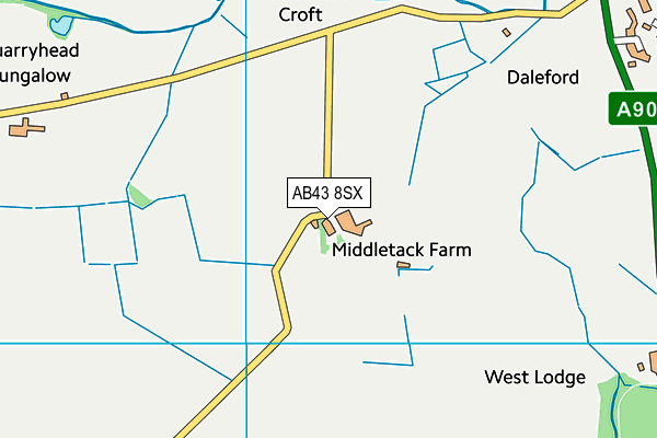 AB43 8SX map - OS VectorMap District (Ordnance Survey) AB43 8SX map - OS VectorMap District (Ordnance Survey)