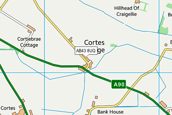AB43 8UQ map - OS VectorMap District (Ordnance Survey)