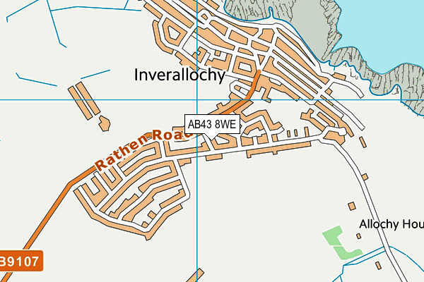 AB43 8WE map - OS VectorMap District (Ordnance Survey)