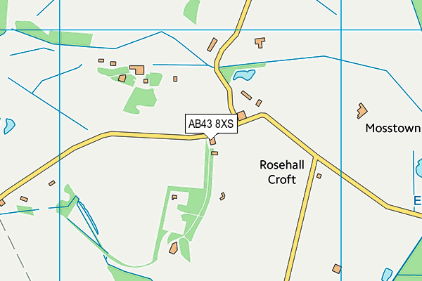 AB43 8XS map - OS VectorMap District (Ordnance Survey)