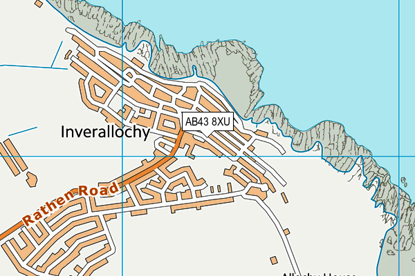 AB43 8XU map - OS VectorMap District (Ordnance Survey) AB43 8XU map - OS VectorMap District (Ordnance Survey)