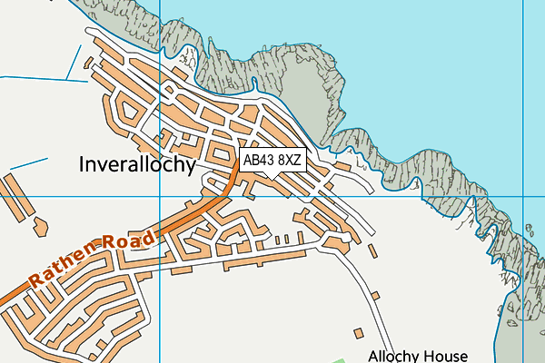 AB43 8XZ map - OS VectorMap District (Ordnance Survey) AB43 8XZ map - OS VectorMap District (Ordnance Survey)