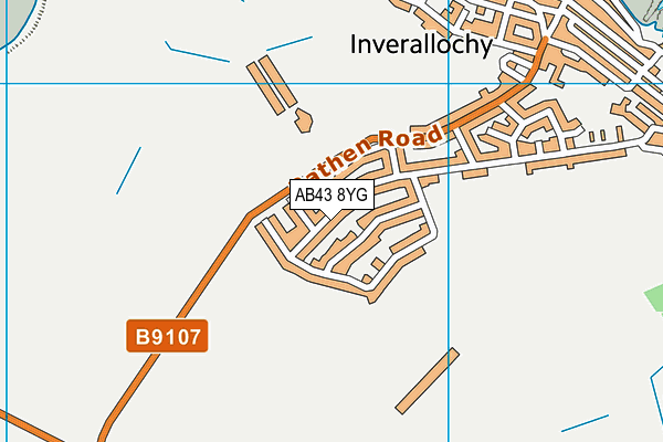 AB43 8YG map - OS VectorMap District (Ordnance Survey) AB43 8YG map - OS VectorMap District (Ordnance Survey)