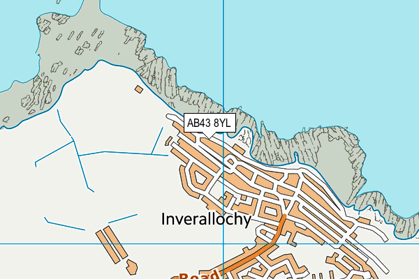 AB43 8YL map - OS VectorMap District (Ordnance Survey) AB43 8YL map - OS VectorMap District (Ordnance Survey)