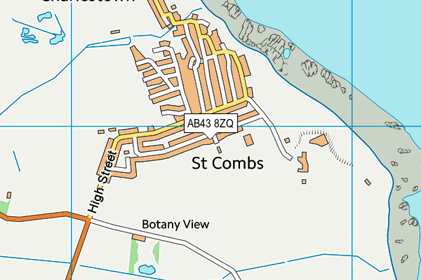 AB43 8ZQ map - OS VectorMap District (Ordnance Survey) AB43 8ZQ map - OS VectorMap District (Ordnance Survey)
