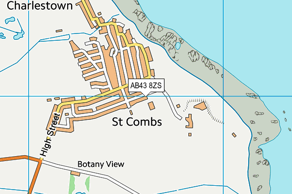 AB43 8ZS map - OS VectorMap District (Ordnance Survey) AB43 8ZS map - OS VectorMap District (Ordnance Survey)
