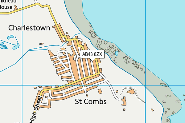 AB43 8ZX map - OS VectorMap District (Ordnance Survey) AB43 8ZX map - OS VectorMap District (Ordnance Survey)