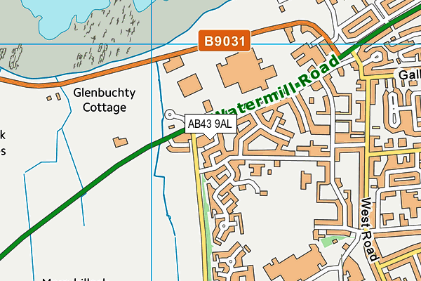 AB43 9AL map - OS VectorMap District (Ordnance Survey) AB43 9AL map - OS VectorMap District (Ordnance Survey)