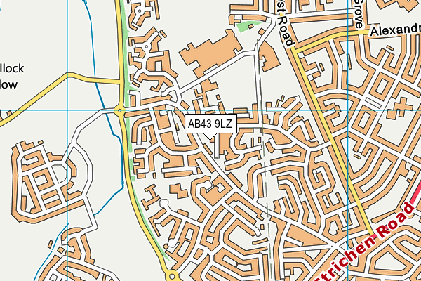 AB43 9LZ map - OS VectorMap District (Ordnance Survey) AB43 9LZ map - OS VectorMap District (Ordnance Survey)