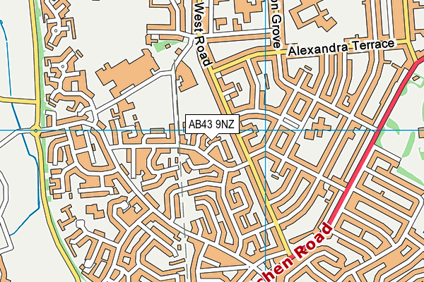 AB43 9NZ map - OS VectorMap District (Ordnance Survey) AB43 9NZ map - OS VectorMap District (Ordnance Survey)