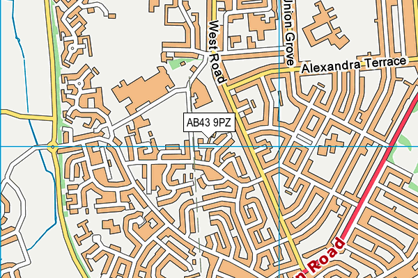 AB43 9PZ map - OS VectorMap District (Ordnance Survey) AB43 9PZ map - OS VectorMap District (Ordnance Survey)