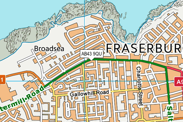 AB43 9QU map - OS VectorMap District (Ordnance Survey) AB43 9QU map - OS VectorMap District (Ordnance Survey)