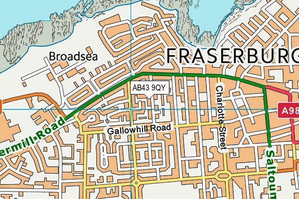 AB43 9QY map - OS VectorMap District (Ordnance Survey) AB43 9QY map - OS VectorMap District (Ordnance Survey)
