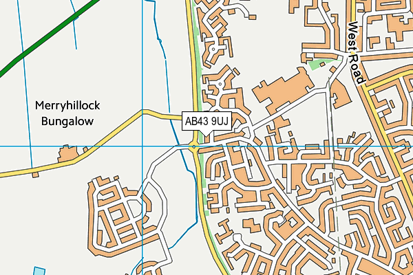 AB43 9UJ map - OS VectorMap District (Ordnance Survey) AB43 9UJ map - OS VectorMap District (Ordnance Survey)