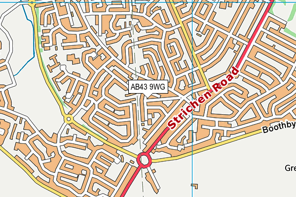 AB43 9WG map - OS VectorMap District (Ordnance Survey) AB43 9WG map - OS VectorMap District (Ordnance Survey)