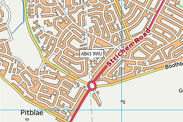 AB43 9WU map - OS VectorMap District (Ordnance Survey) AB43 9WU map - OS VectorMap District (Ordnance Survey)