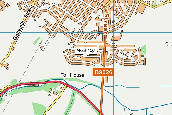 AB44 1QZ map - OS VectorMap District (Ordnance Survey) AB44 1QZ map - OS VectorMap District (Ordnance Survey)