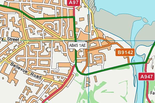 AB45 1AE map - OS VectorMap District (Ordnance Survey) AB45 1AE map - OS VectorMap District (Ordnance Survey)