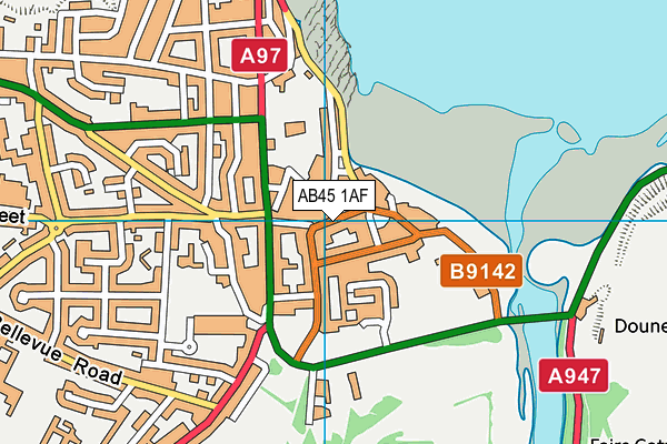 AB45 1AF map - OS VectorMap District (Ordnance Survey) AB45 1AF map - OS VectorMap District (Ordnance Survey)