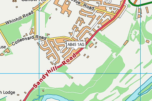 AB45 1AG map - OS VectorMap District (Ordnance Survey) AB45 1AG map - OS VectorMap District (Ordnance Survey)
