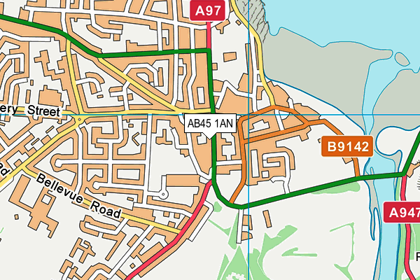 AB45 1AN map - OS VectorMap District (Ordnance Survey) AB45 1AN map - OS VectorMap District (Ordnance Survey)