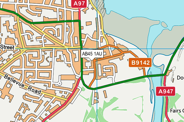 AB45 1AU map - OS VectorMap District (Ordnance Survey) AB45 1AU map - OS VectorMap District (Ordnance Survey)