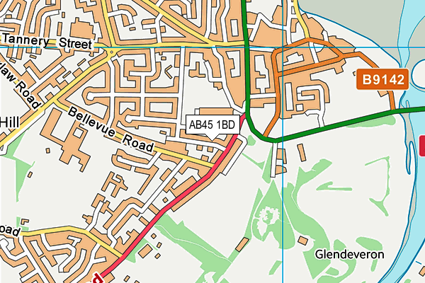 AB45 1BD map - OS VectorMap District (Ordnance Survey) AB45 1BD map - OS VectorMap District (Ordnance Survey)