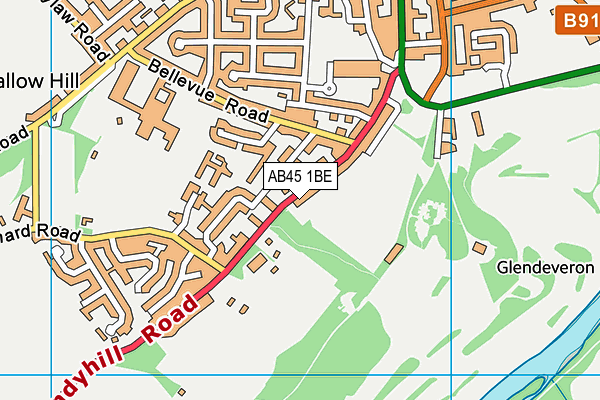 AB45 1BE map - OS VectorMap District (Ordnance Survey) AB45 1BE map - OS VectorMap District (Ordnance Survey)