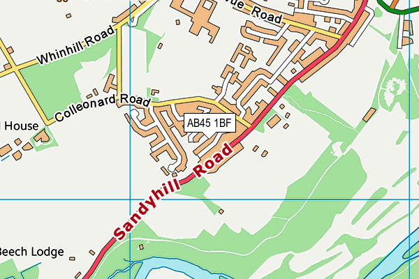 AB45 1BF map - OS VectorMap District (Ordnance Survey) AB45 1BF map - OS VectorMap District (Ordnance Survey)