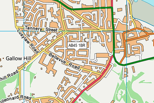 AB45 1BR map - OS VectorMap District (Ordnance Survey) AB45 1BR map - OS VectorMap District (Ordnance Survey)