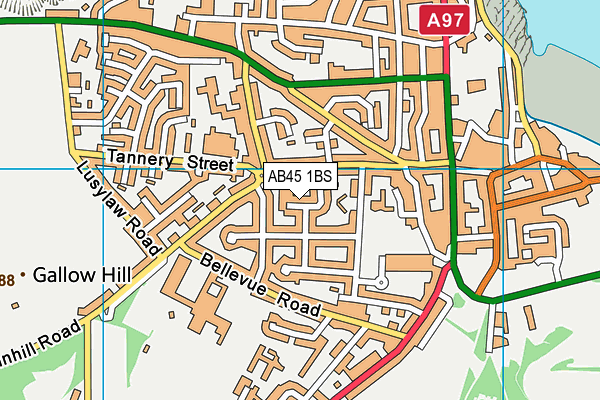 AB45 1BS map - OS VectorMap District (Ordnance Survey) AB45 1BS map - OS VectorMap District (Ordnance Survey)
