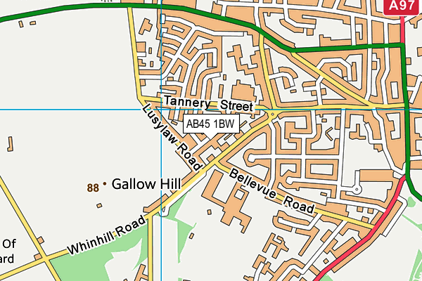 AB45 1BW map - OS VectorMap District (Ordnance Survey) AB45 1BW map - OS VectorMap District (Ordnance Survey)