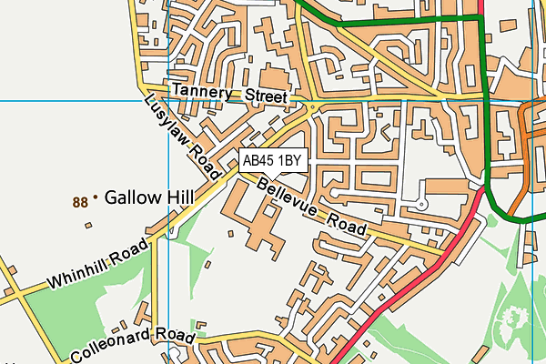 AB45 1BY map - OS VectorMap District (Ordnance Survey) AB45 1BY map - OS VectorMap District (Ordnance Survey)