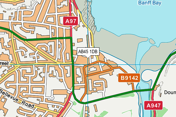 AB45 1DB map - OS VectorMap District (Ordnance Survey) AB45 1DB map - OS VectorMap District (Ordnance Survey)