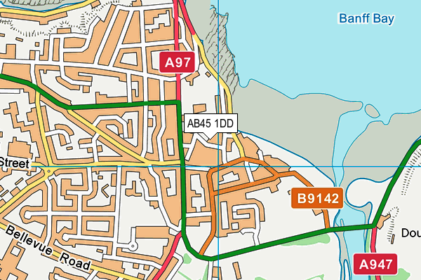 AB45 1DD map - OS VectorMap District (Ordnance Survey) AB45 1DD map - OS VectorMap District (Ordnance Survey)