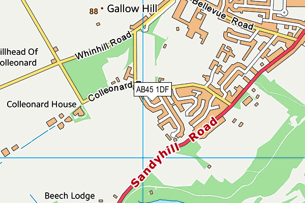 AB45 1DF map - OS VectorMap District (Ordnance Survey) AB45 1DF map - OS VectorMap District (Ordnance Survey)