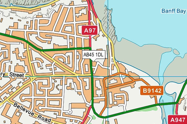 AB45 1DL map - OS VectorMap District (Ordnance Survey) AB45 1DL map - OS VectorMap District (Ordnance Survey)