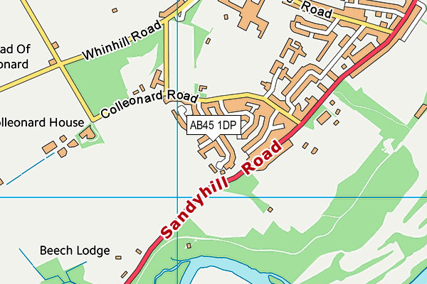 AB45 1DP map - OS VectorMap District (Ordnance Survey) AB45 1DP map - OS VectorMap District (Ordnance Survey)