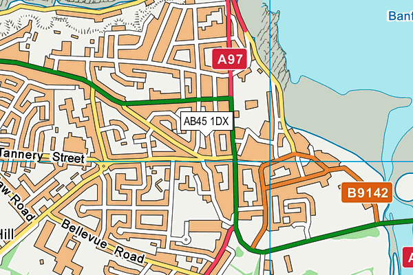 AB45 1DX map - OS VectorMap District (Ordnance Survey) AB45 1DX map - OS VectorMap District (Ordnance Survey)