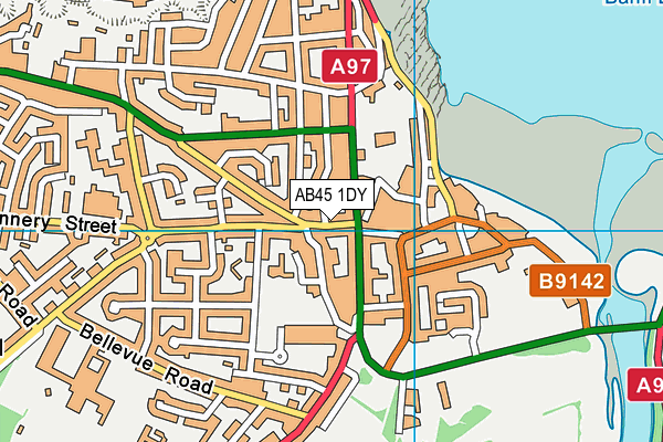 AB45 1DY map - OS VectorMap District (Ordnance Survey) AB45 1DY map - OS VectorMap District (Ordnance Survey)
