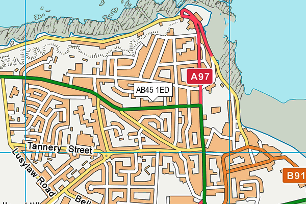 AB45 1ED map - OS VectorMap District (Ordnance Survey) AB45 1ED map - OS VectorMap District (Ordnance Survey)