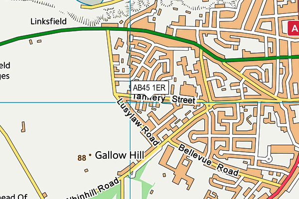AB45 1ER map - OS VectorMap District (Ordnance Survey) AB45 1ER map - OS VectorMap District (Ordnance Survey)