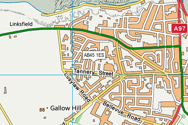 AB45 1ES map - OS VectorMap District (Ordnance Survey) AB45 1ES map - OS VectorMap District (Ordnance Survey)