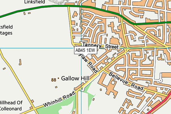 AB45 1EW map - OS VectorMap District (Ordnance Survey) AB45 1EW map - OS VectorMap District (Ordnance Survey)