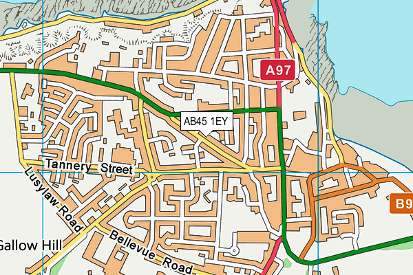 AB45 1EY map - OS VectorMap District (Ordnance Survey) AB45 1EY map - OS VectorMap District (Ordnance Survey)