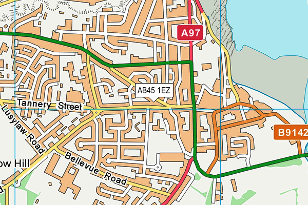 AB45 1EZ map - OS VectorMap District (Ordnance Survey) AB45 1EZ map - OS VectorMap District (Ordnance Survey)